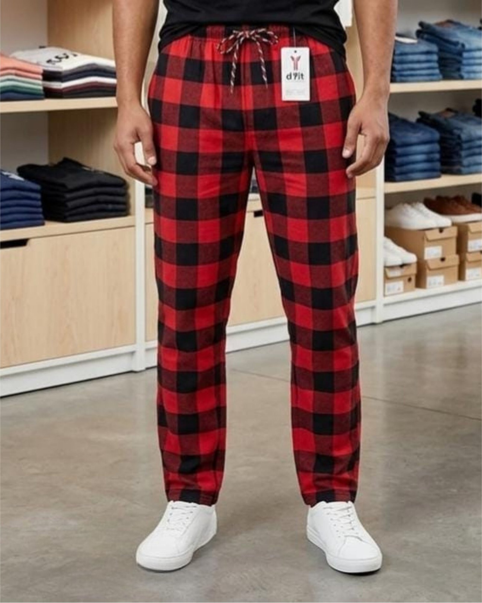 Red Check Cotton Lower